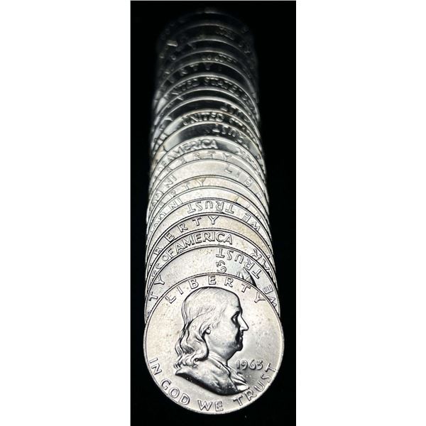 Roll 1963 (20-coins) 90% Silver Franklin Mint Condition