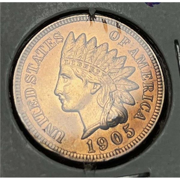 1905 Indian Head Cent MS63 Details