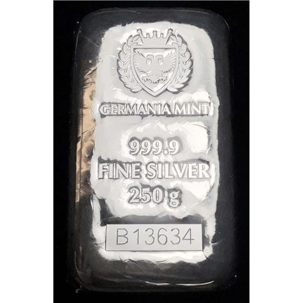Germania Mint 250 Gram .9999 Silver Bar