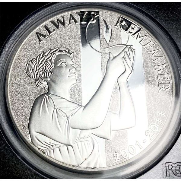 1 ozt Silver Coin 2011 9/11 PCGS PR70DCAM