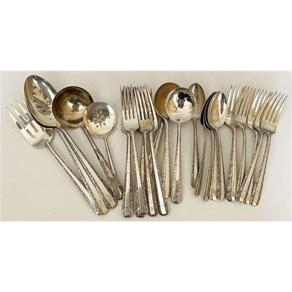 1,168 Grams Grandmas Towle Candlelight .925 Sterling Silver Flatware Collection