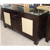 Image 2 : CABINET/DRESSER WITH GLASS TOP 22"D X 67"W X 34"H