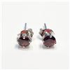 Image 1 : SILVER GARNET EARRINGS