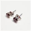 Image 2 : SILVER GARNET EARRINGS