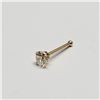 Image 2 : 14K YELLOW GOLD CUBIC ZIRCONIA  NOSE PIN