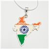 Image 1 : SILVER INDIAN MAP NECKLACE
