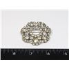 Image 1 : VINTAGE SILVER TONE CRYSTAL BROOCH