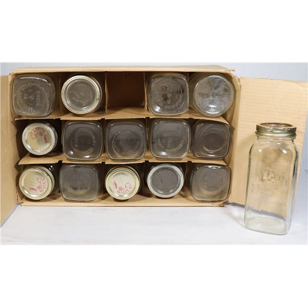 CASE OF ASSORTED MASON JARS (MOST MATCH)