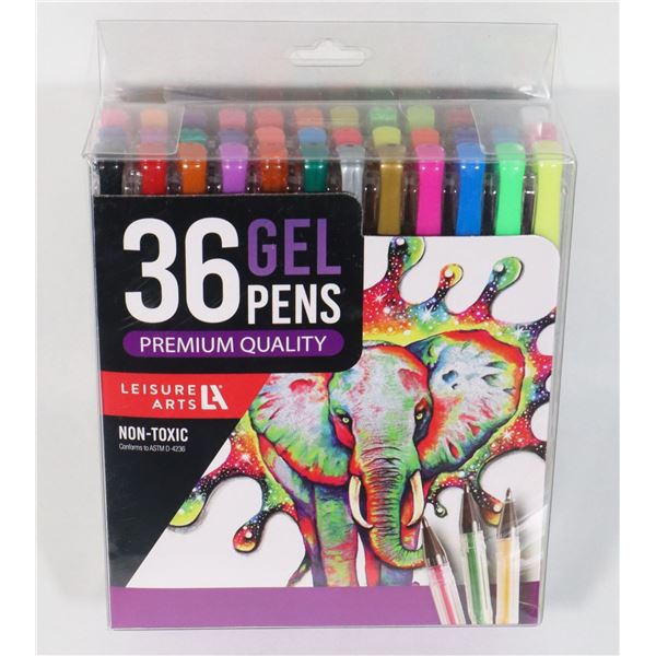 NEW 36PC PREMIUM QUALITY GEL PENS