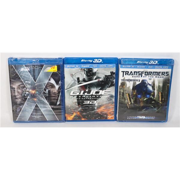 LOT OF 3 BLURAYS INCL. X-MEN FIRST CLASS