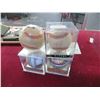 Image 1 : NY Yankee Stadium (2), Cal Ripkin Jr., Derek Jeter Signed Baseballs (4)