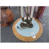Image 2 : Brass Floor Lamp, 3 Light Table Lamp, Small Table
