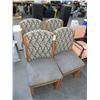 Image 1 : Oak Grey Fabric Cushion Dining Chairs (4)