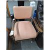 Image 1 : Mahogany Pink Fabric Cushion Armchair