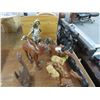 Image 2 : Wood African Mask, Wood Camels and Figurines