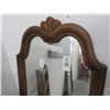 Image 2 : Framed Mirror 51" x 20" and Wood Wall Display Rack - No Shipping