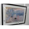 Image 1 : Framed Claude Monet "Impression Sunrise" Printt - 30" x 24"