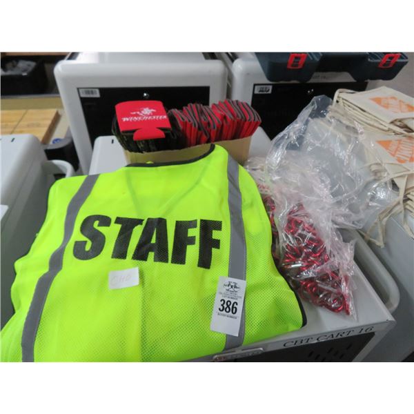 Lot of Staff Safety Vest, Karabeaners, Winchester Ammunition Holders