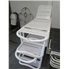 Image 1 : 4-White PVC Chaise Pool Chair - 4 X $