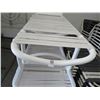 Image 2 : 4-White PVC Chaise Pool Chair - 4 X $