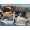 Image 1 : Tubs & Box Lot Car Cleaning Product, Hardware & More