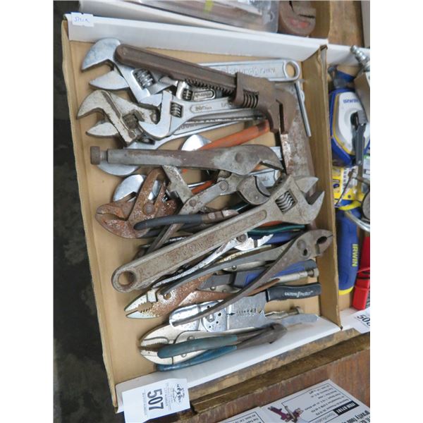 Lot of Crescent Wrenches & Pliers