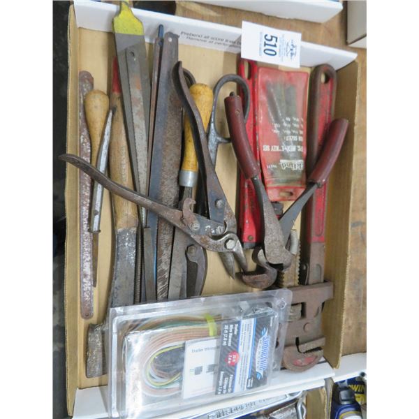 Trailer Wire Harness, Pipe Wrenches & Metal Files