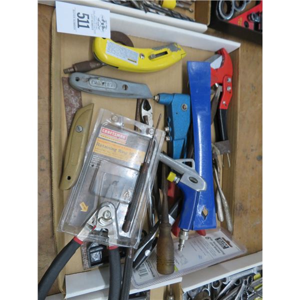 Craftsman Ring Pliers, Box Cutters, Rivet Gun