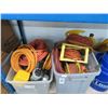 Image 1 : Two Bins Cable Wires, Air Compressor, Electric Saw
