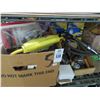 Image 1 : Shelf Lot of 7" Head Lamp (4), Assorted Cords, Easy Seal Clamps