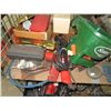 Image 2 : Shelf Lot of Asst. Parts & Tools/Hardware, Scotts Spreader