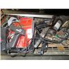 Image 1 : Shelf Lot w/Bottle Jack, Belt Sander, Chain & Asst. Tools
