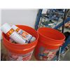 Image 1 : Lot of 5 Gal. Buckets, Gunk Engine Brite Degreaser, Tie Down Straps