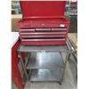 Image 1 : Toolbox Storage Compartment Drawer (Red) + S/S Cart