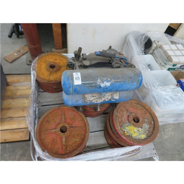 Compressor (Nds Rpr) & 35 Lb. Weight Plates (30)