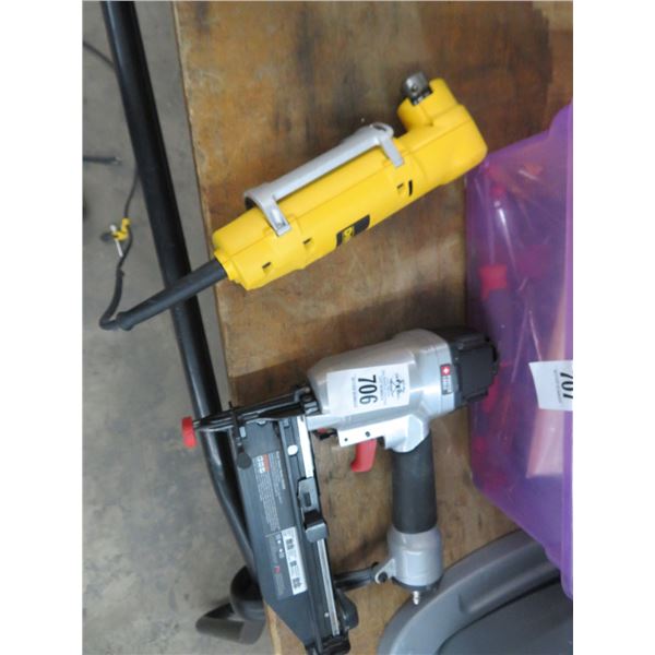 2-Porter Cable Air Stapler, Dewalt Angle Rotary Drill - 2 X $