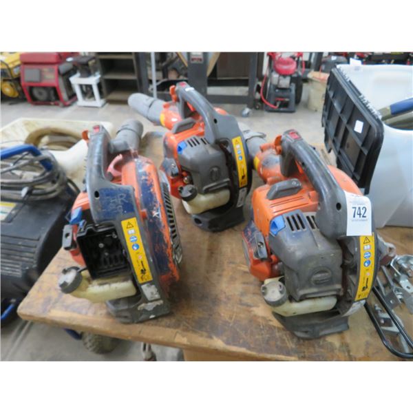 3-Husqvarna Gas Blower - 3 X $ - (Pulls Free & Have Comp)