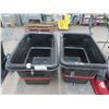 Image 1 : 2-Black Plastic Tub On Wheels - 2 X $
