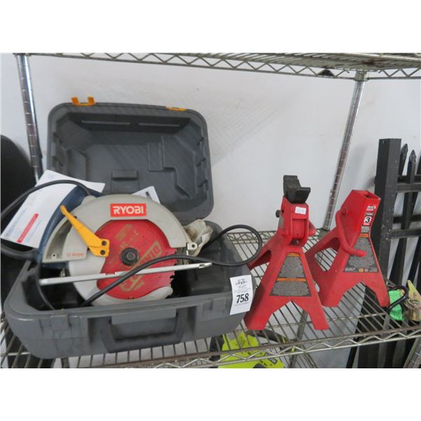 Ryobi Circular Saw & Jack Stands (Pr)