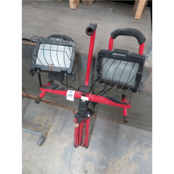 Craftsman Double Flood Light w/Stand