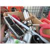 Image 3 : Shelf of Gas Cans (3), Portable Halogen Work Light, Hammer, Tripod