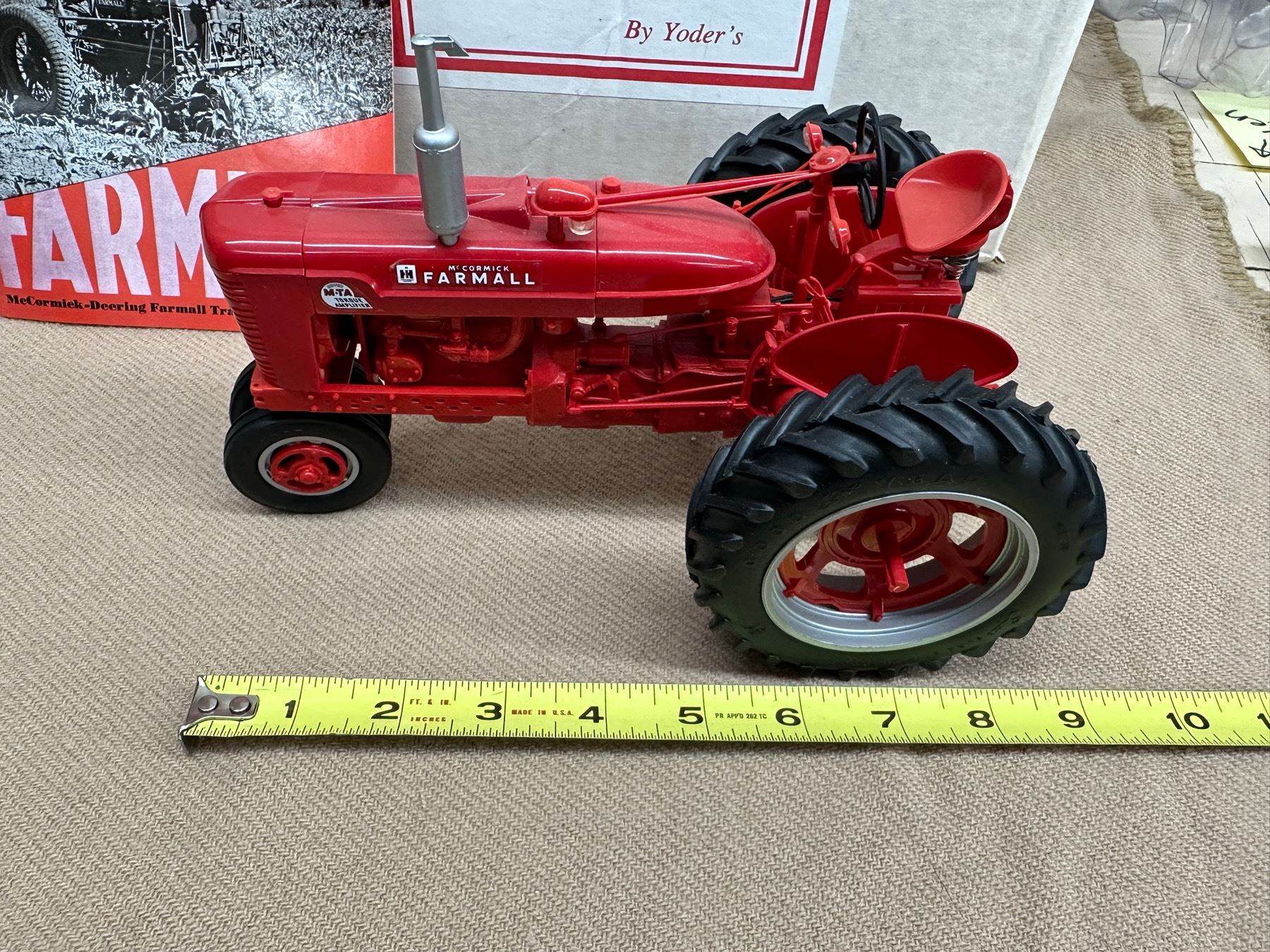 MCCORMICK FARMALL SUPER MTA NARROW FRONT DIE CAST REPLICA BY YODER S mccormick-farmall-super-mta-narrow-front-die-cast-replica-by-yoder-s