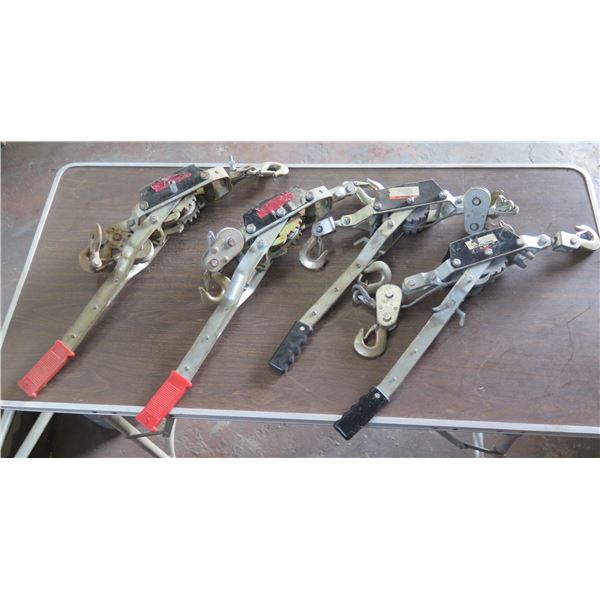 Qty 4 Hand Ratchet Winch Manual Crank Bars
