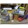 Image 2 : Contents of Shelf: Gas Can, Rope, Tubing, Screens, Tools, Hardware, etc