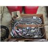 Image 12 : Contents of Shelf: Gas Cans, Fixtures, Fittings, Hose, Tools, Hardware, etc