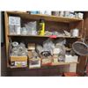 Image 2 : Contents of Shelf: Gas Cans, Fixtures, Fittings, Hose, Tools, Hardware, etc