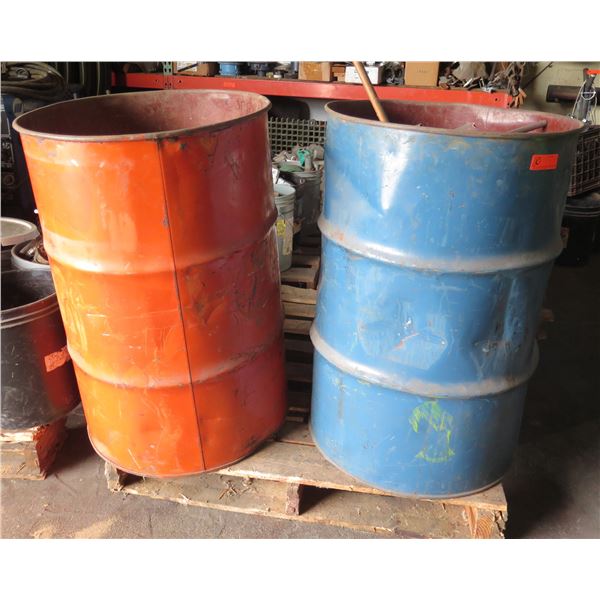 Qty 2 Drums Misc Pipes, Tubing, Fittings, Elbows, etc
