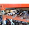 Image 2 : Contents of Shelf: Angle Iron, Metal Lengths, Pipe Bender, AquaSpec Faucet, etc