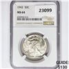 Image 1 : 1943 Walking Liberty Half Dollar NGC MS64