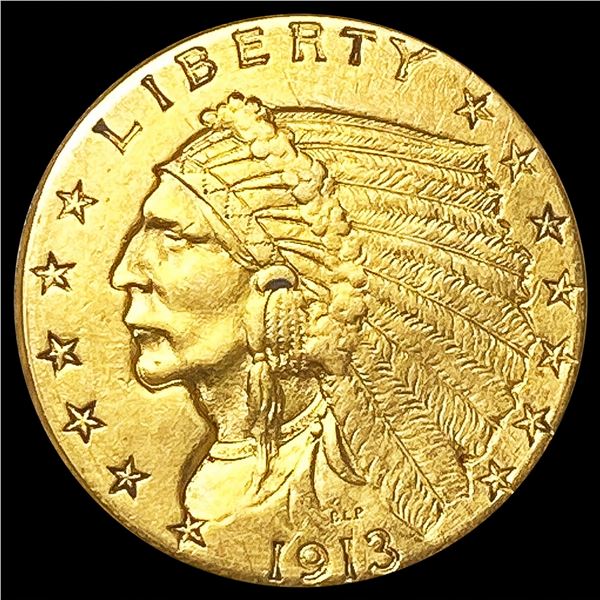 1913 $2.50 Gold Quarter Eagle CLOSE UNC